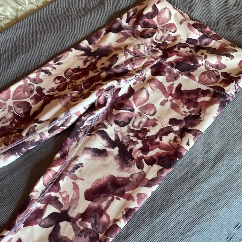 NEVER WORN purple floral leggings